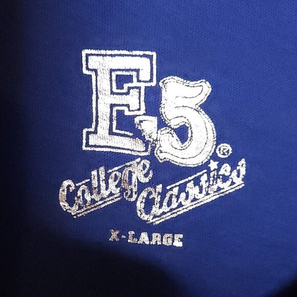 University Of Kansas E5 Blue Game On Shimmer Dolman Sleeve Wide Neck Top XL - Picture 6 of 8